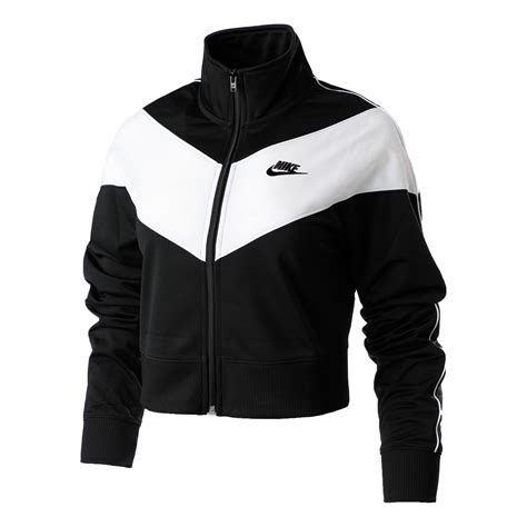 nike damen trainingsjacke heritage schwarz weiß|ALLWETTERJACKE DAMEN .